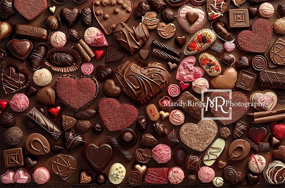 Kate Saint-Valentin Chocolat Bonbons Mur Toile de fond conçue par Mandy Ringe