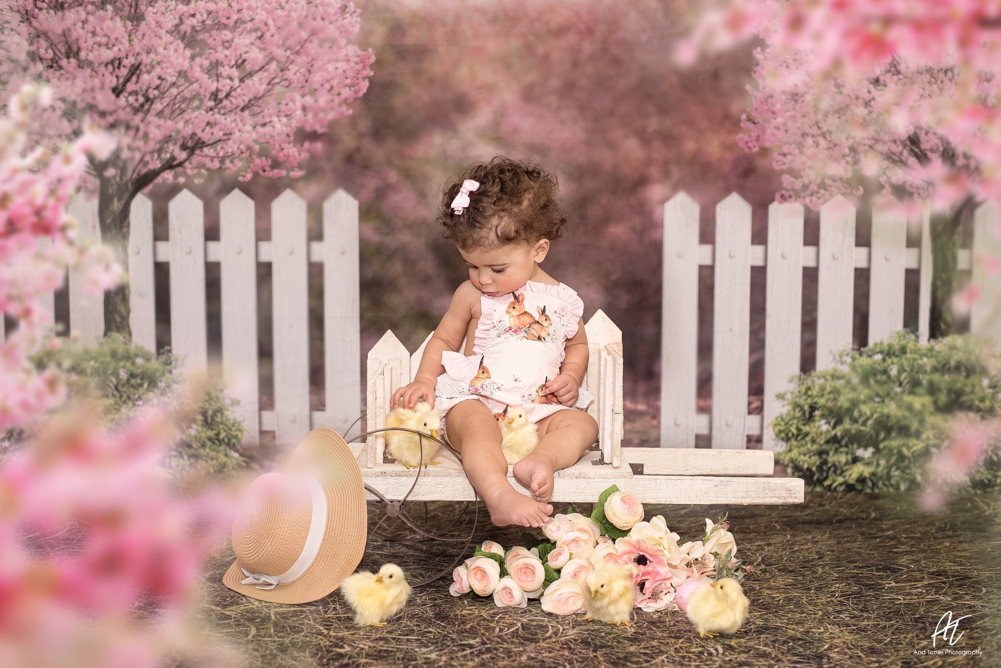 Kate Printemps Jardin Fleurs de cerisier Toile de fond pour la photographie - Kate Backdrop FR