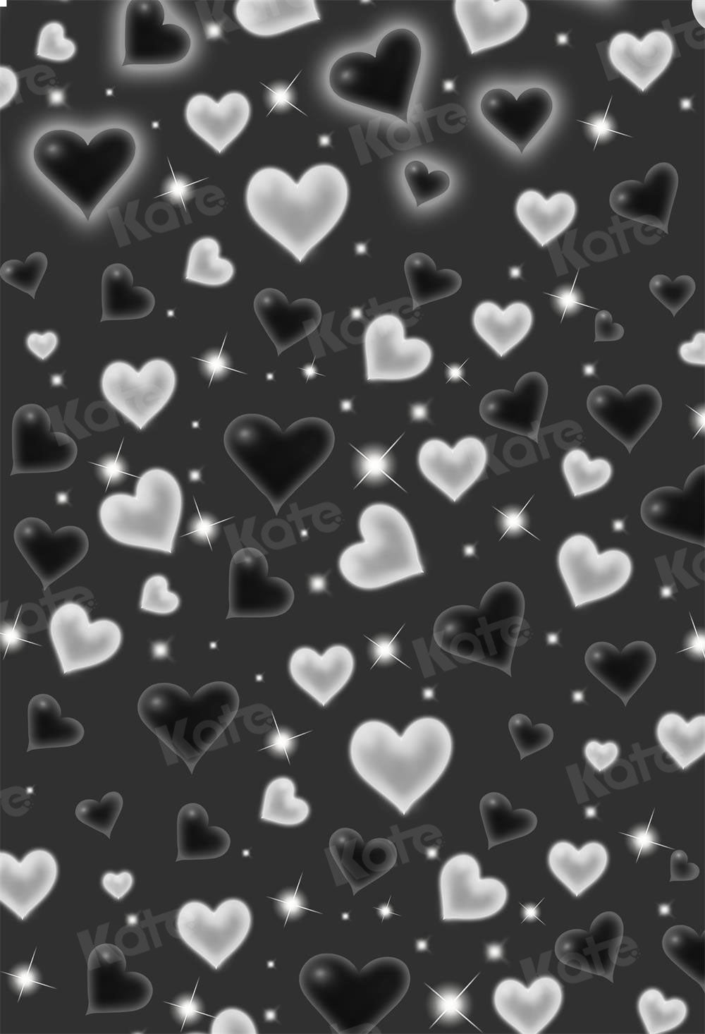 Kate Saint-Valentin Amour Noir Portrait Toile de fond pour la photographie - Kate Backdrop FR