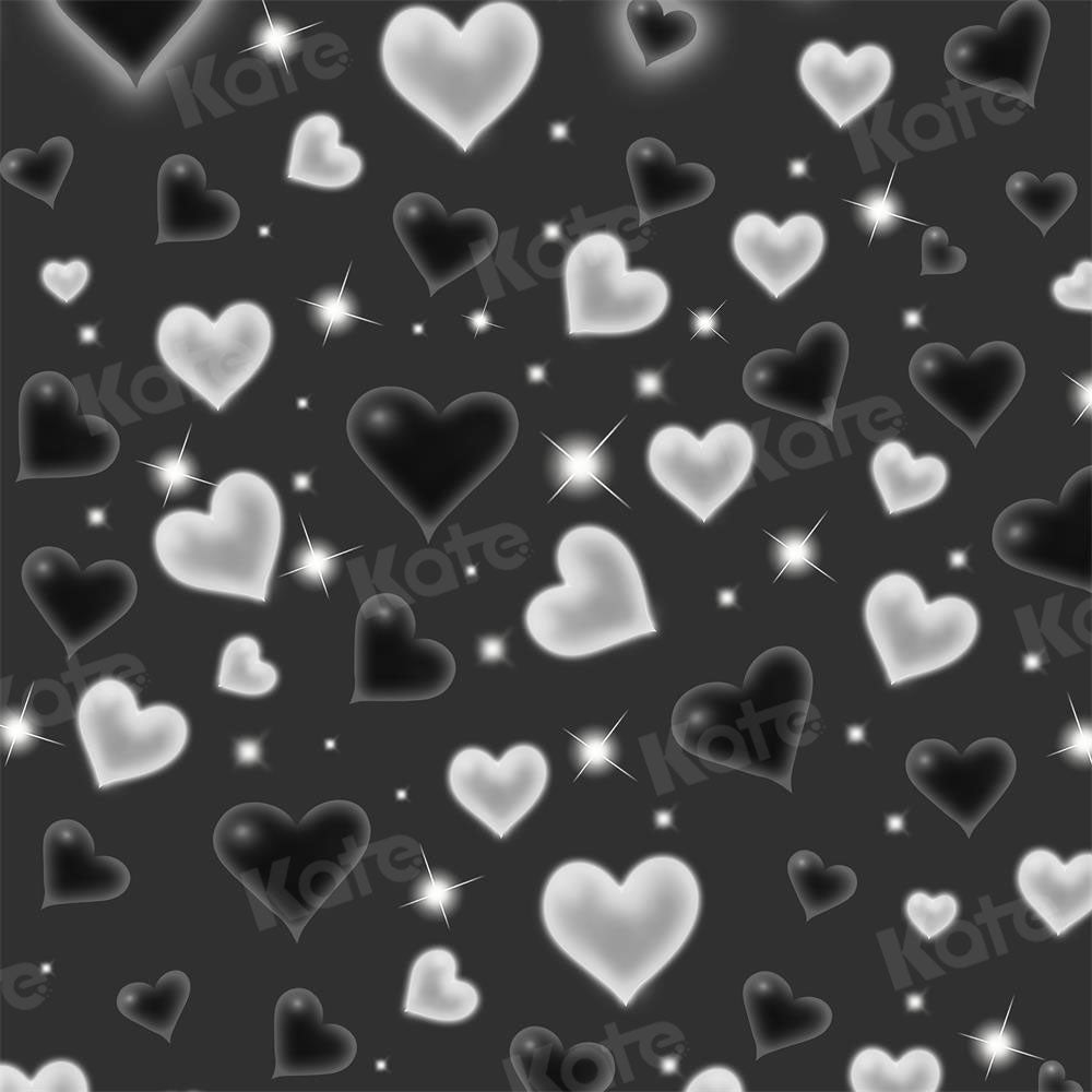 Kate Saint-Valentin Amour Noir Portrait Toile de fond pour la photographie - Kate Backdrop FR