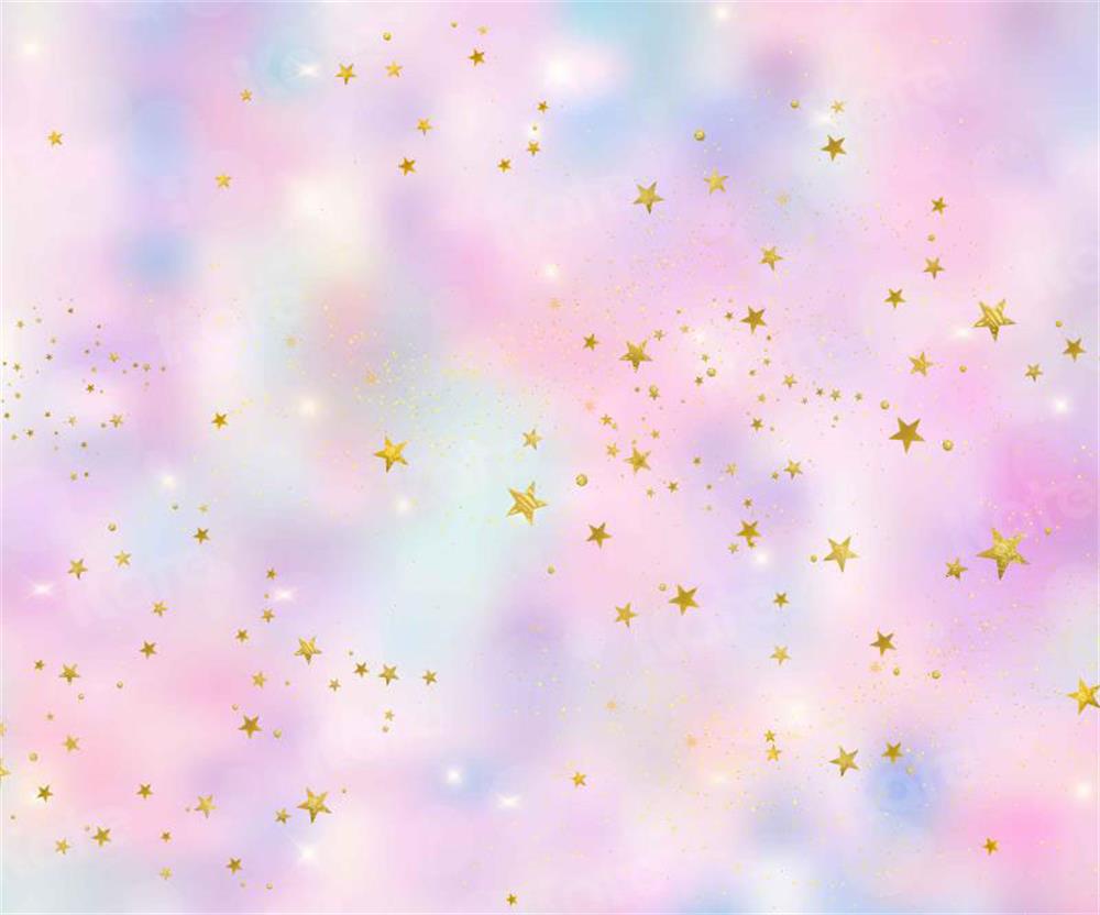 Kate Nuages roses Bébé Étoiles Toile de fond conçu par JFCC - Kate Backdrop FR