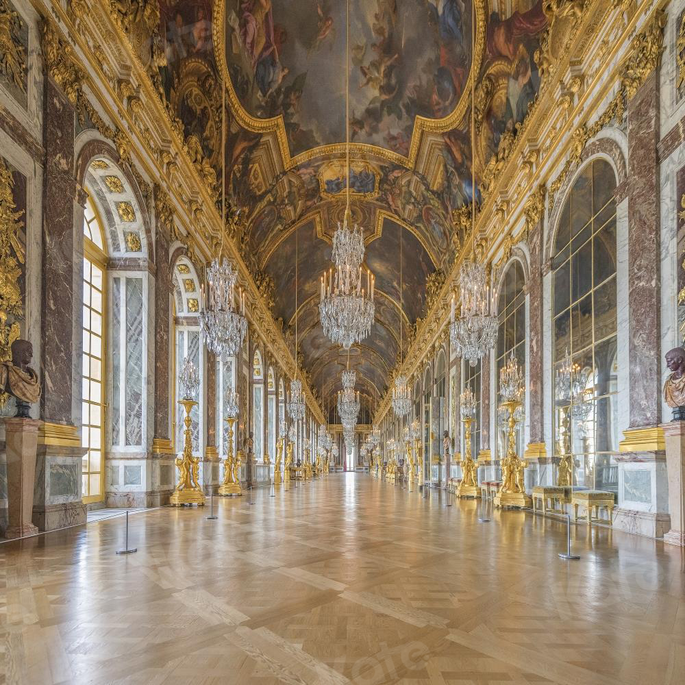 Kate Galerie des Glaces Mariage Palais de Versailles Toile de fond pour la photographie - Kate Backdrop FR