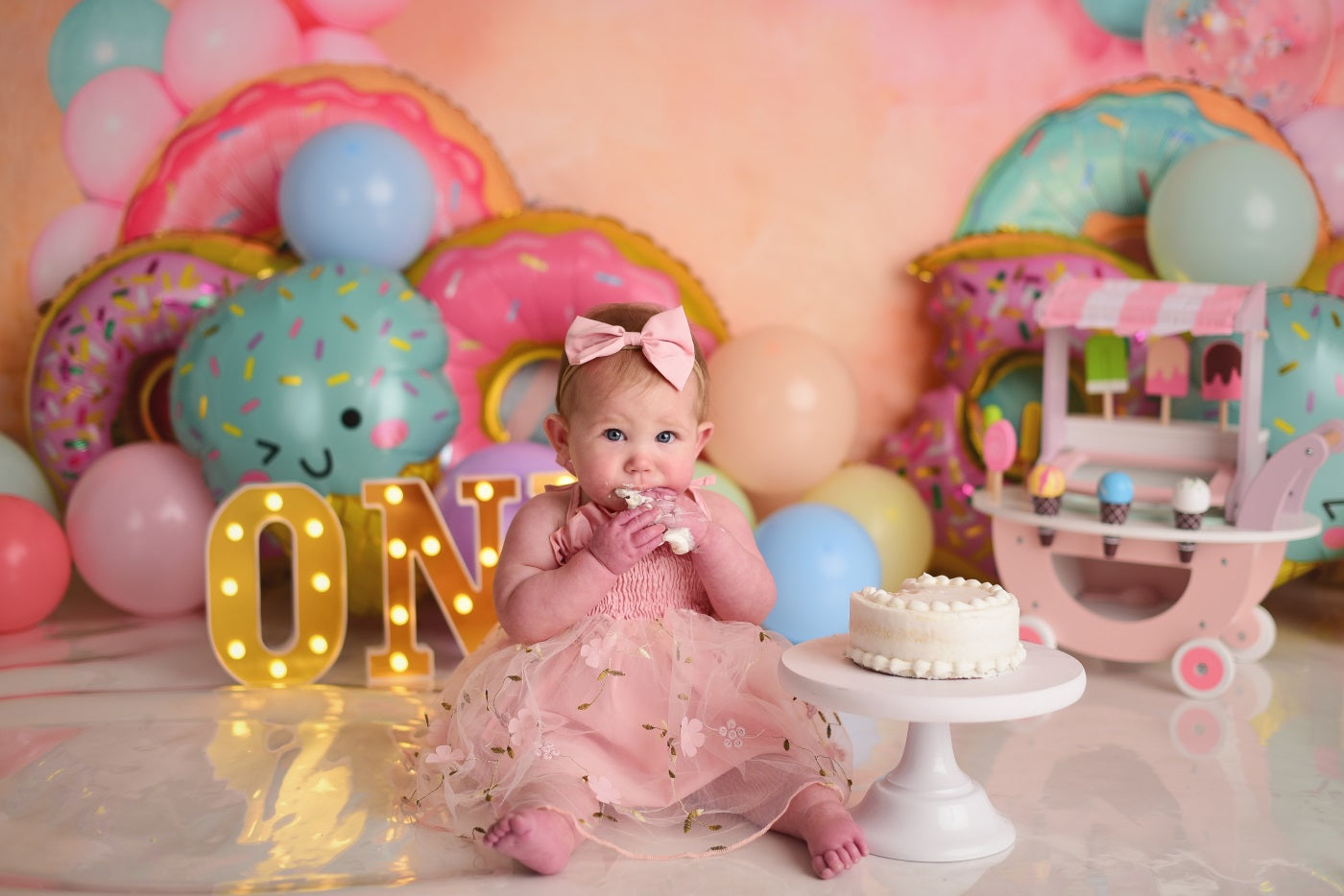 Kate Ballons Annviersaire Donut Kit Photo - Kate Backdrop FR