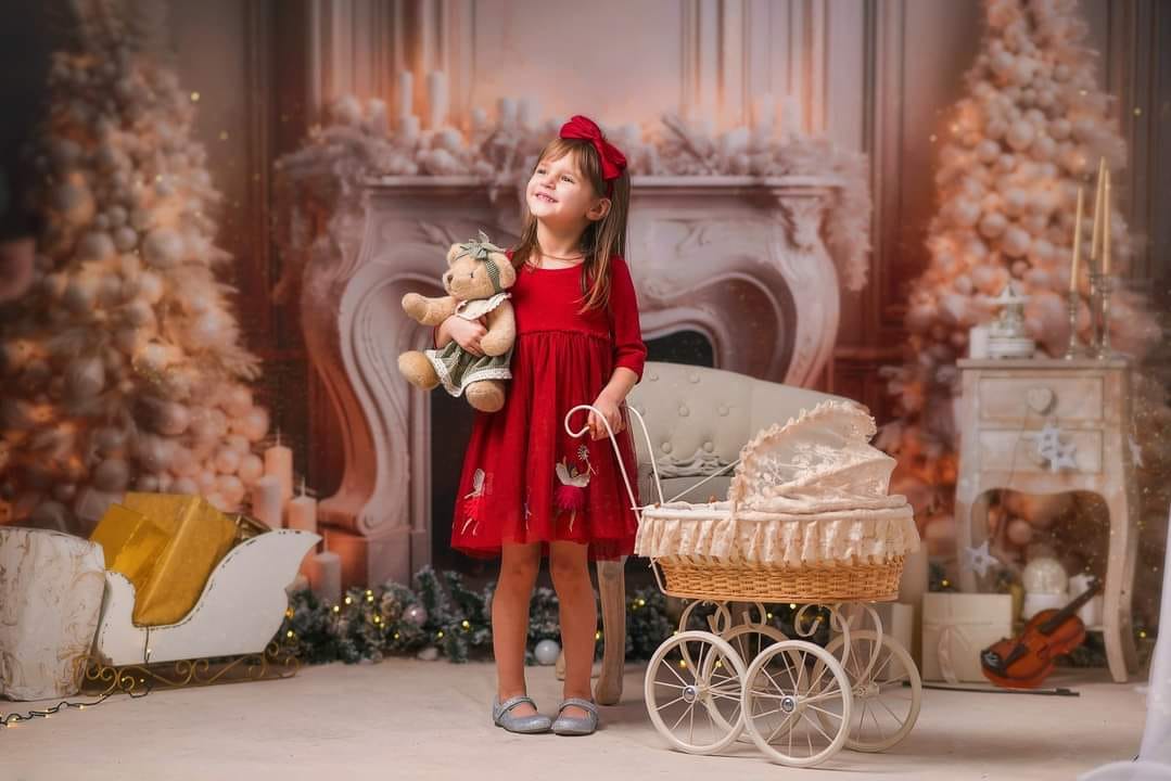 Kate Noël Élégant Bougies Cheminée Arbre Toile de fond pour la photographie - Kate Backdrop FR
