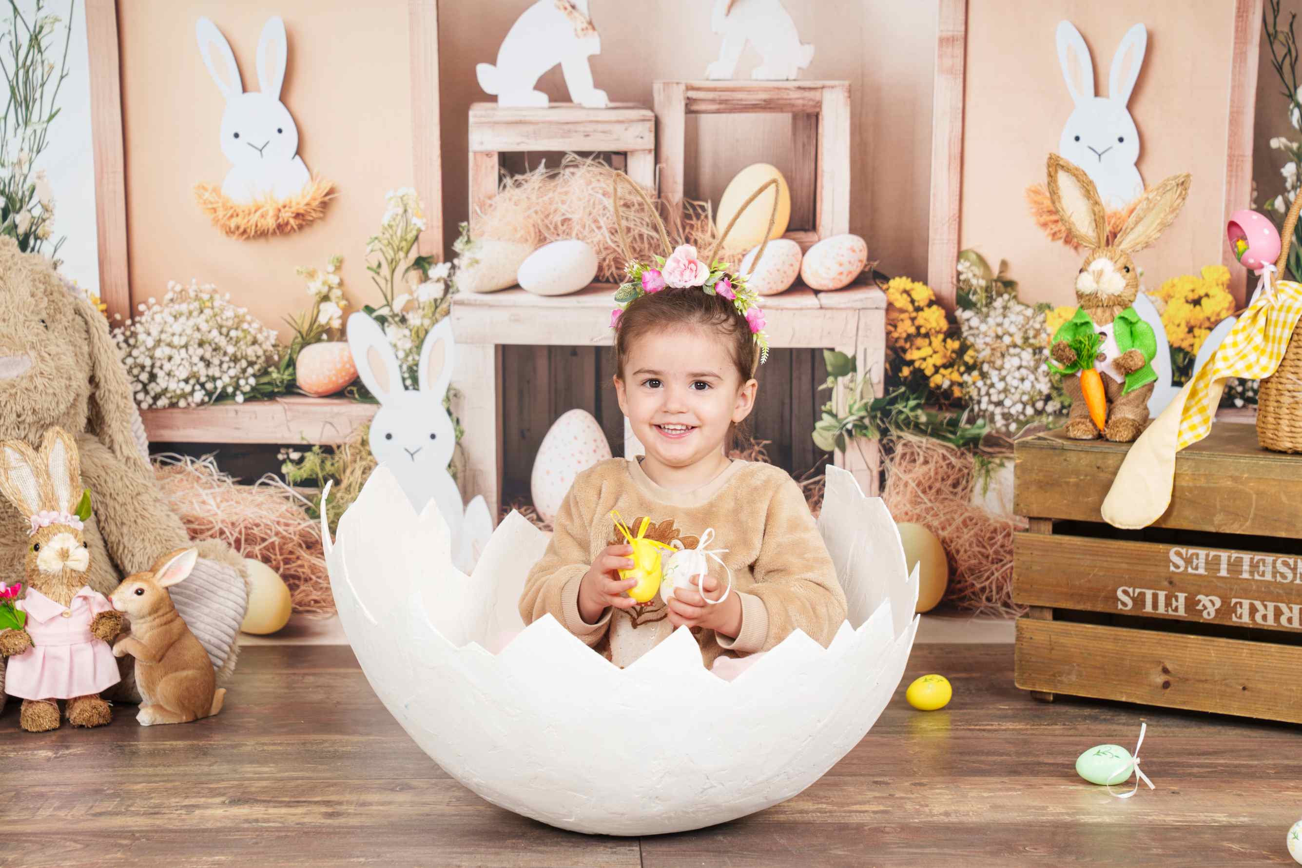 Kate Lapin Oeufs de Pâques Rustique Toile de fond conçue par Patty Roberts
