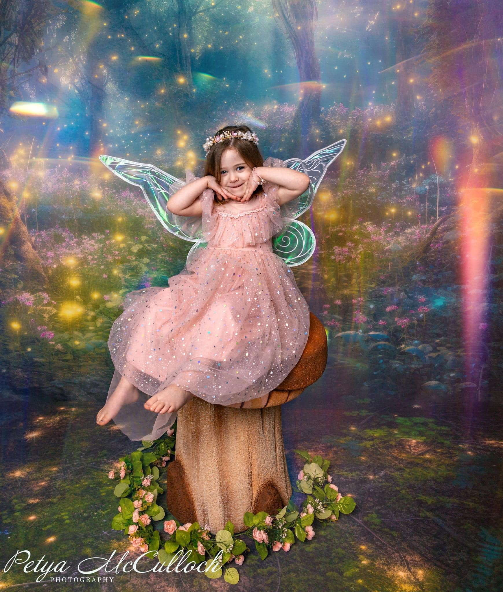 Kate Enchanté Printemps Fée Forêt Toile de fond conçue par Mandy Ringe - Kate Backdrop FR
