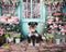 Kate Printemps Fleurs Vert Porte en bois Toile de fond conçue par Emetselch - Kate Backdrop FR