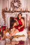 Kate Noël Cheminée Sapins Cadeaux Toile de fond en Laine conçue par Emetselch - Kate Backdrop FR