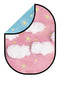 Kate Double-face Anniversaire Ciel Nuages Étoiles Bleu/Rose Toile de fond Pliable 5x6.5pi(1.5x2m) - Kate Backdrop FR