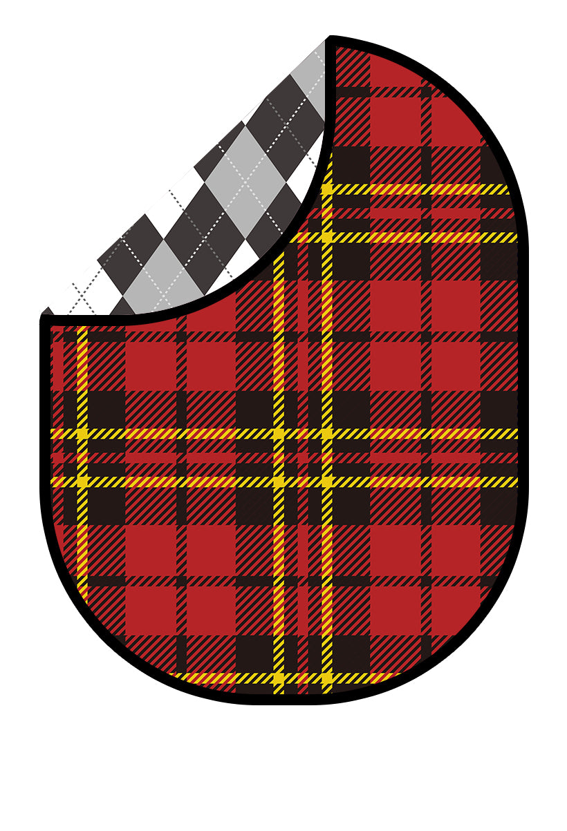Kate Double-face Noir Gris Diamant/Rouge Plaid Rétro Toile de fond Pliable 5x6.5pi(1.5x2m) - Kate Backdrop FR