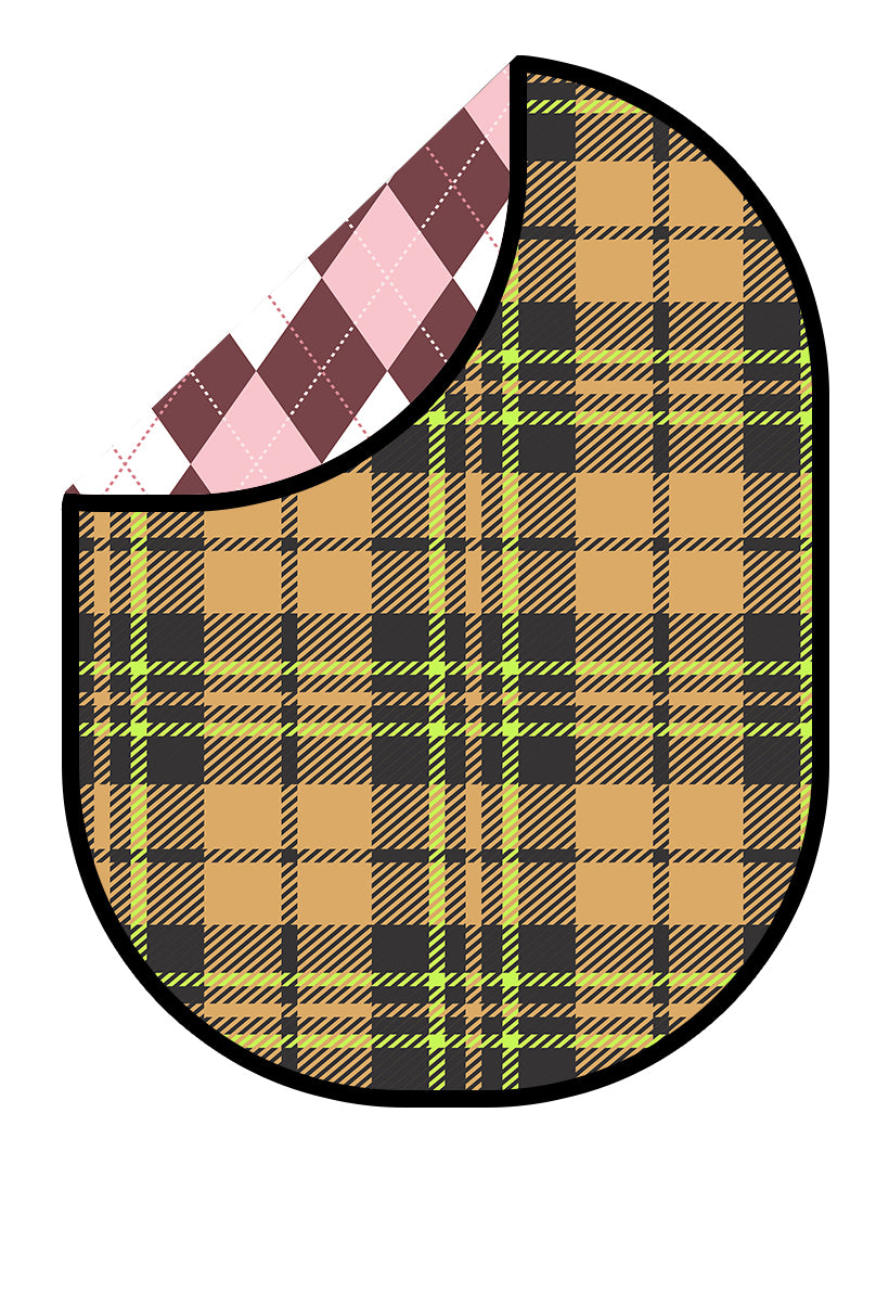 Kate Double-face Rose Diamant/Jaune Plaid Rétro Toile de fond Pliable 5x6.5pi(1.5x2m) - Kate Backdrop FR