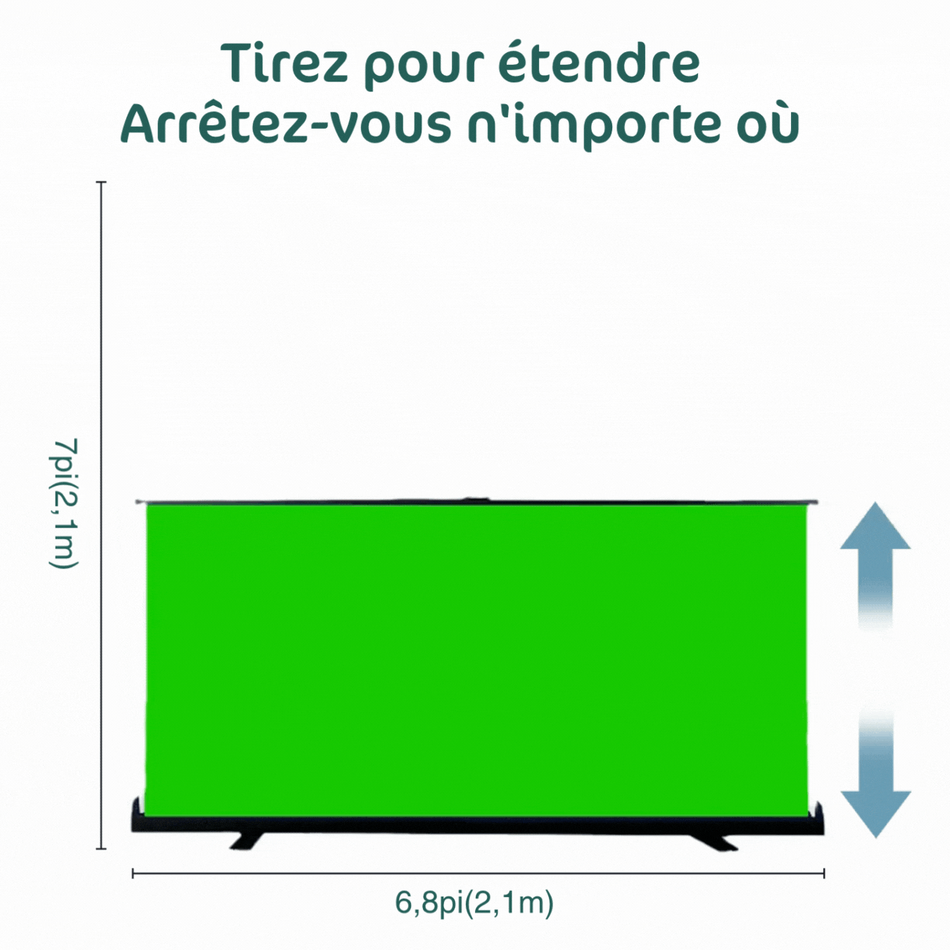 Kate Support Tout-en-un Vert Pliable pour Fond de Studio 6.8*7pi(2.1*2.1m)