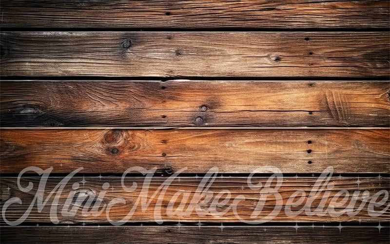 Kate Brun Grange Bois Tapis de sol en Caoutchouc conçue par Mini MakeBelieve - Kate Backdrop FR