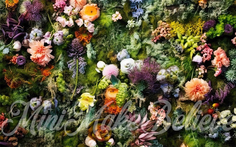 Kate Coloré Printemps Fleurs Tapis de sol en Caoutchouc conçue par Mini MakeBelieve - Kate Backdrop FR