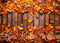 Kate Automne Orange Feuilles Tapis de sol en Caoutchouc conçue par Mini MakeBelieve - Kate Backdrop FR
