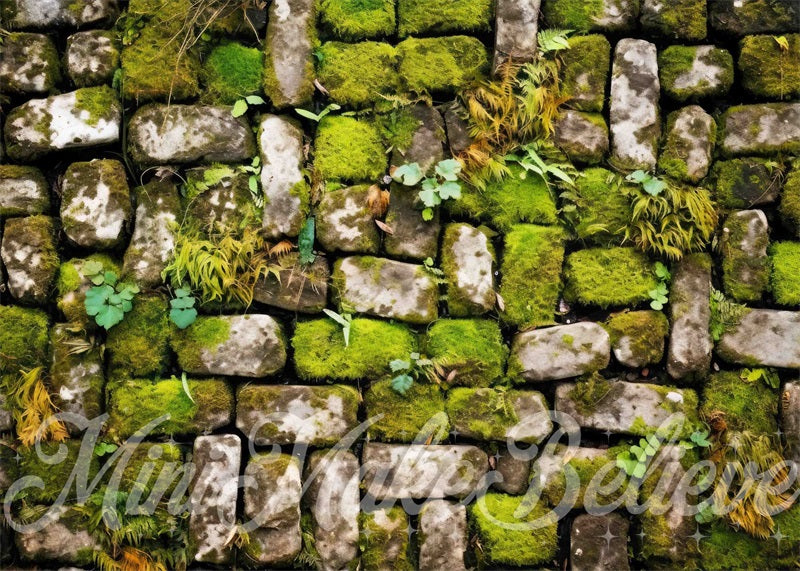 Kate Vert Mousse Pavé Tapis de sol en Caoutchouc conçue par Mini MakeBelieve - Kate Backdrop FR