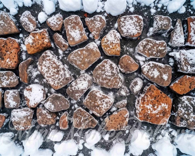 Kate Neige Pavé Hiver Tapis de sol en Caoutchouc conçue par Mini MakeBelieve