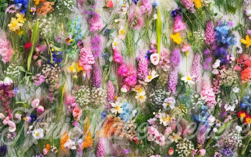 Kate Été coloré Fleurs Herbe Tapis de sol en Caoutchouc conçue par Mini MakeBelieve