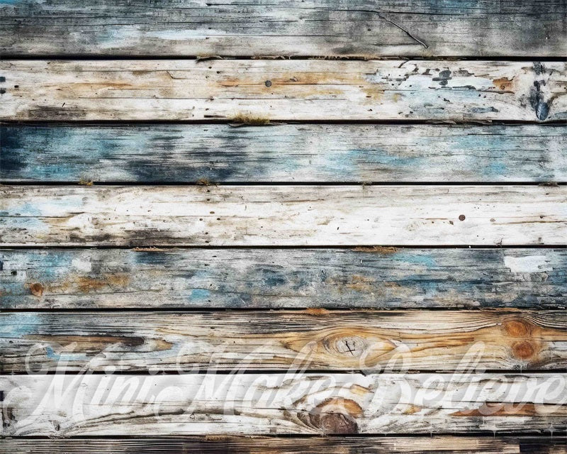 Kate Été Plancher Bois Tapis de sol en Caoutchouc conçue par Mini MakeBelieve - Kate Backdrop FR