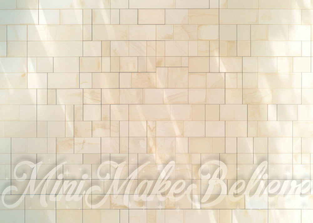 Kate Extérieur Beige clair Brique Tapis de sol en Caoutchouc conçue par Mini MakeBelieve - Kate Backdrop FR