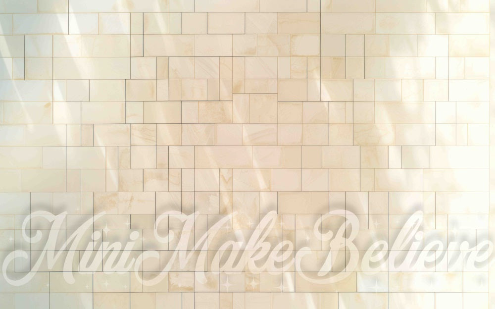 Kate Extérieur Beige clair Brique Tapis de sol en Caoutchouc conçue par Mini MakeBelieve - Kate Backdrop FR