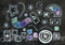 Kate Craie colorée Graffiti Noir Tapis de sol en Caoutchouc conçue par Mini MakeBelieve - Kate Backdrop FR