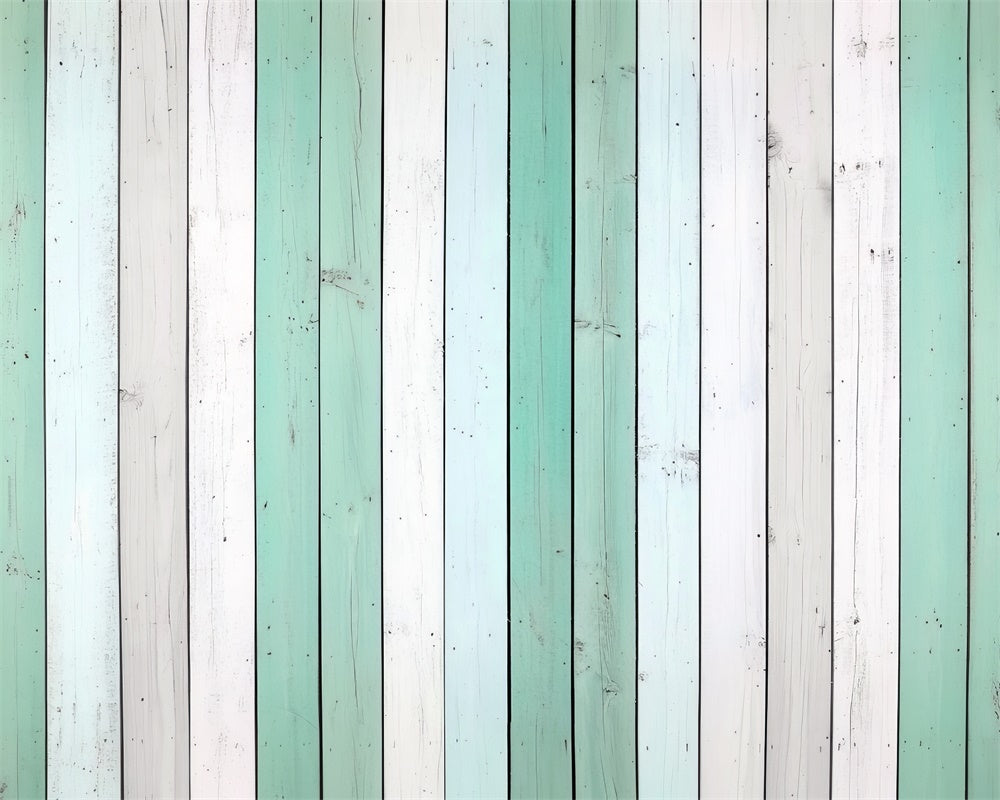 Kate Vert menthe Blanc Bois Tapis de sol en Caoutchouc conçue par Mini MakeBelieve - Kate Backdrop FR