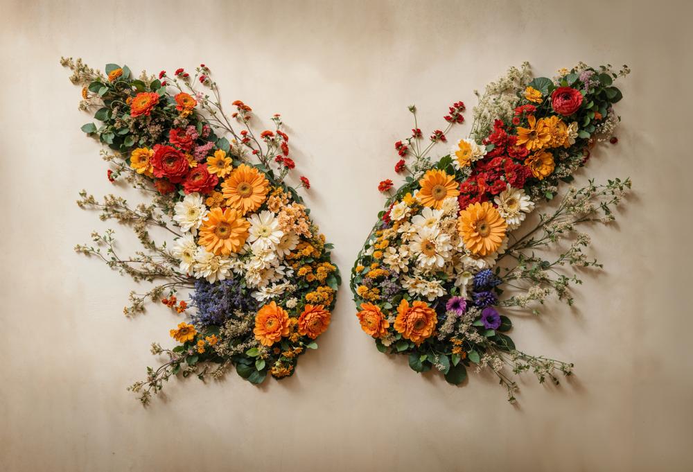 Kate Nouveau-né Fleur Papillon Tapis de sol en caoutchouc - Kate Backdrop FR