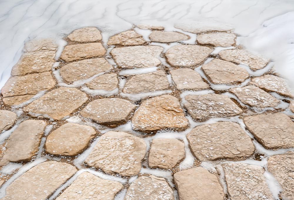 Kate Pierre Neige Hiver Tapis de sol en Caoutchouc pour la photographie