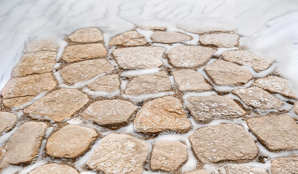 Kate Pierre Neige Hiver Tapis de sol en Caoutchouc pour la photographie