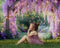 Kate Glycine Fleurs Jardin Lumières Mariage Toile de fond conçue par Kate Image