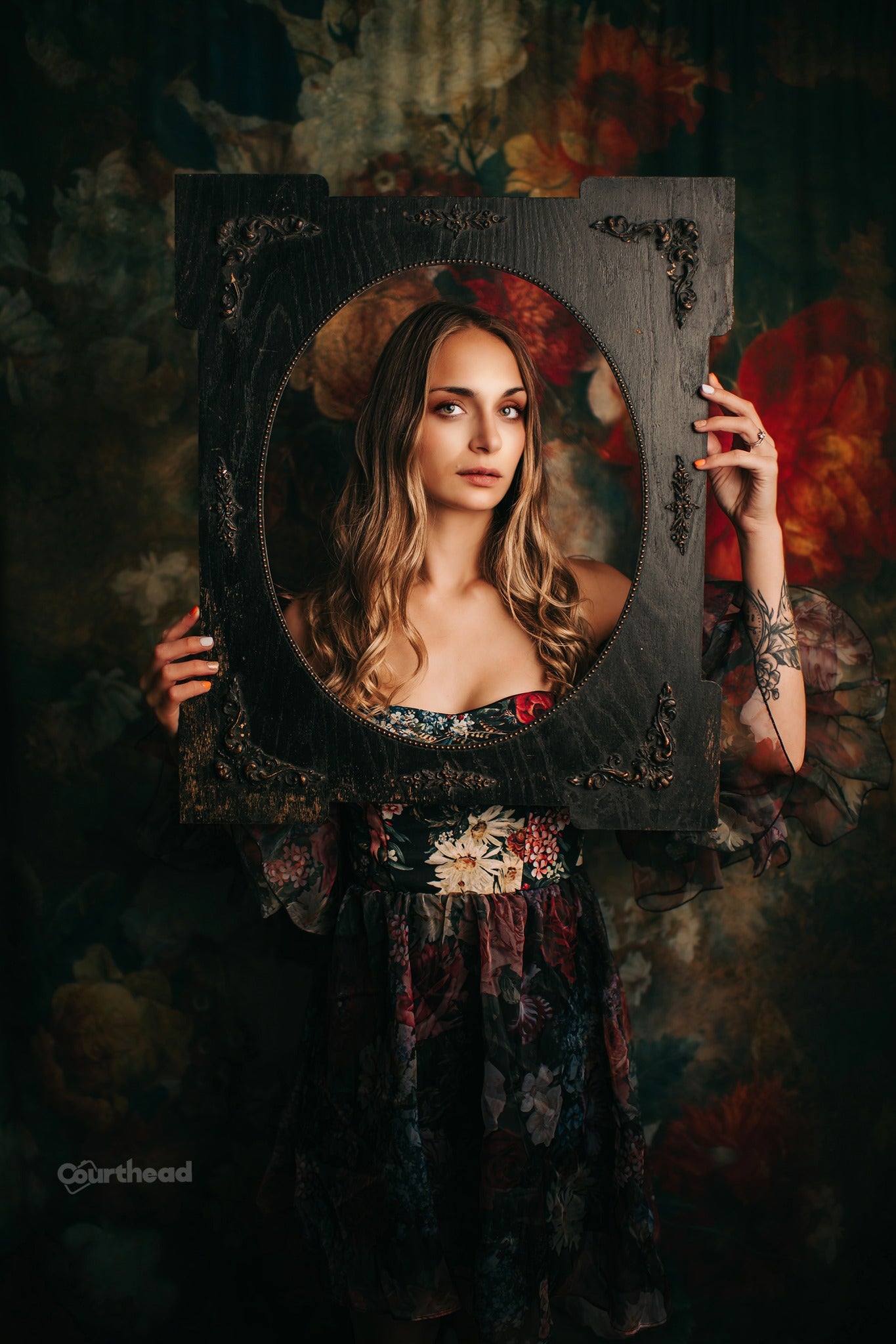 Kate Beaux-Arts Fleurs Rétro Toile de fond pour la photographie