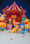 Kate Cake Smash Cirque Carnival Enfant Toile de fond conçue par Sherie Skelly - Kate Backdrop FR