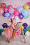 Kate Ballons Coloré Anniversaire Étoiles Toile de fond conçu par Mandy Ringe - Kate Backdrop FR
