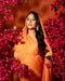 Kate Couleur unie Orange Jaune Toile de fond Photographie de portrait