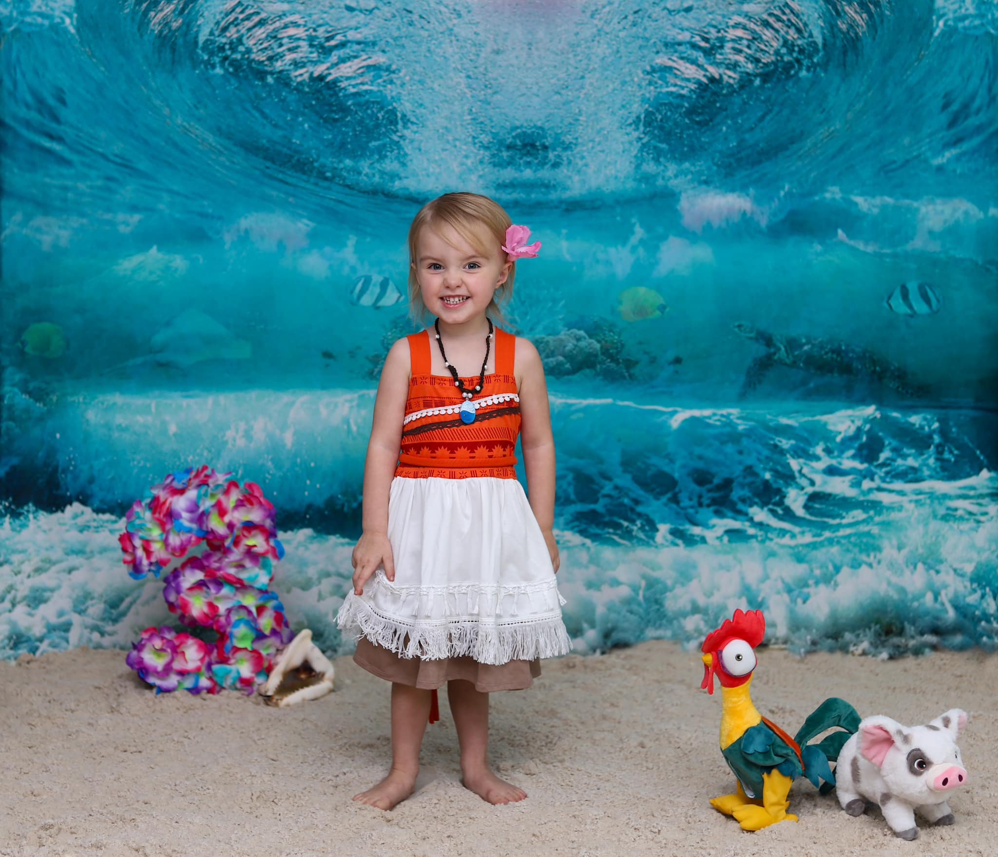 Kate Été Plage Vagues Bleu Vacances Toile de fond conçue par Rosabell Photographie - Kate Backdrop FR