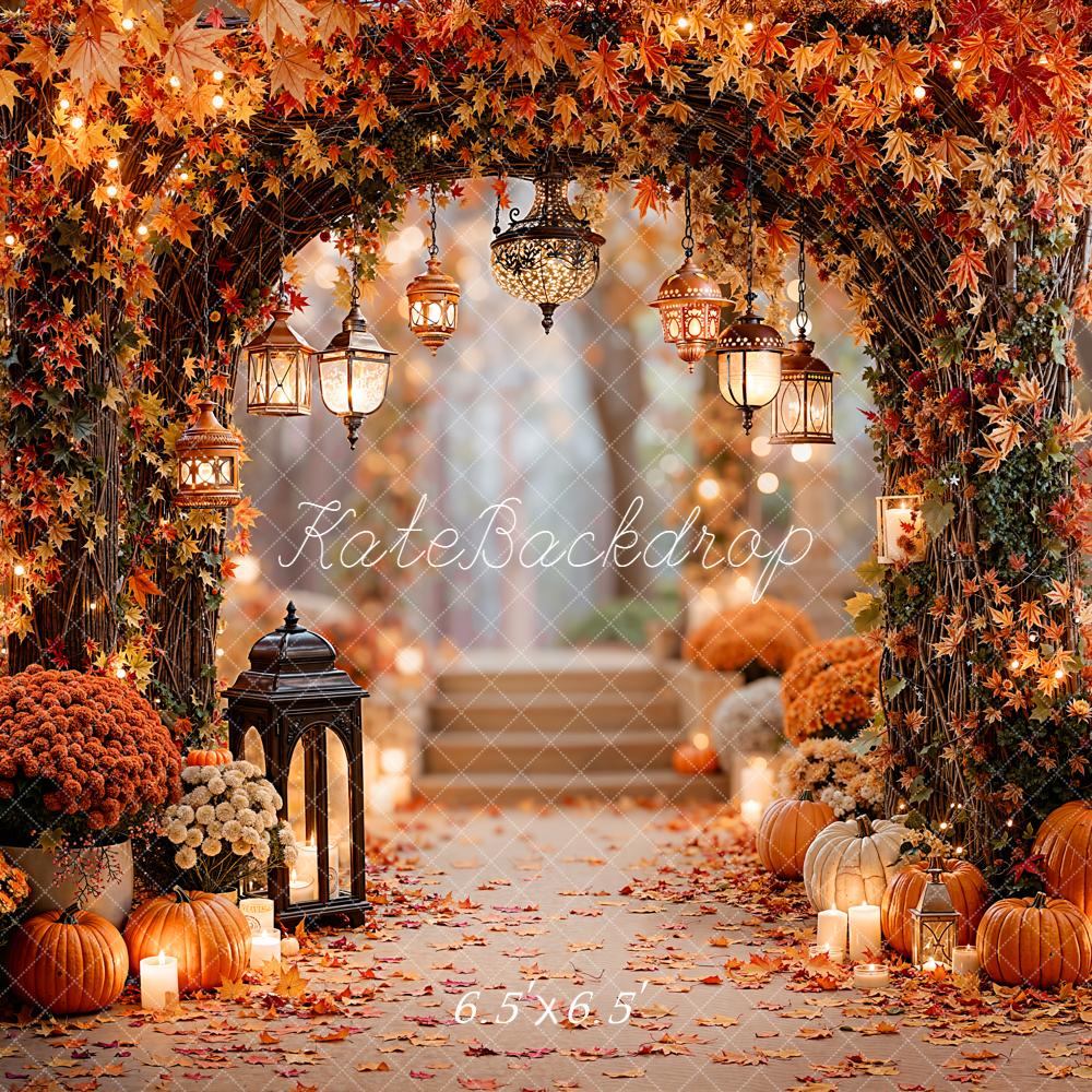 Kate Automne Arche Feuilles Lumières Toile de fond conçue par Emetselch
