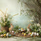Kate Pâques Lapins Œufs Branches Fleurs Toile de fond conçue par Emetselch