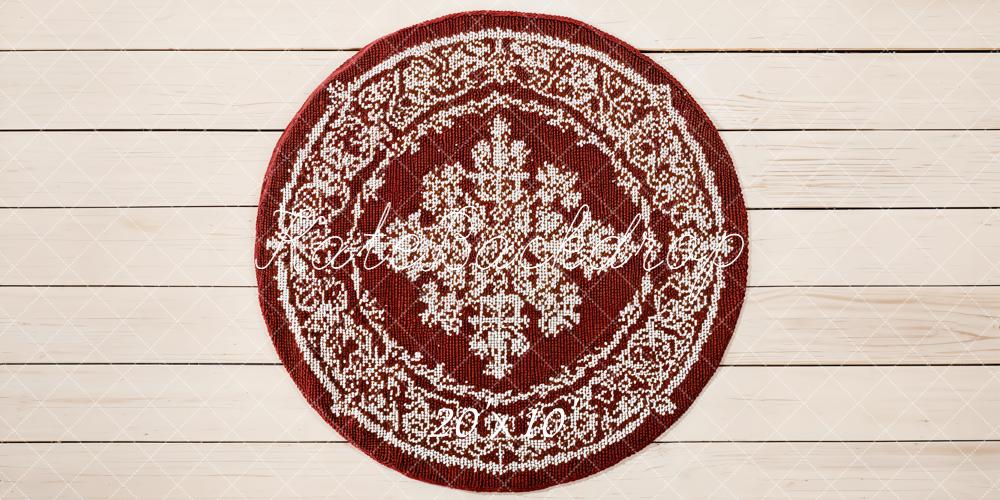 Kate Tapis Rond Motifs Bois Sol Toile de fond conçue par Emetselch - Kate Backdrop FR