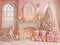 Kate Sapin de Noël Rose Cadeaux Cheminée Toile de fond conçue par Ashley Paul - Kate Backdrop FR
