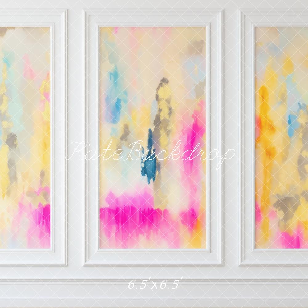 Kate Mur Rétro Art Abstrait Coloré Toile de fond conçue par Mini MakeBelieve