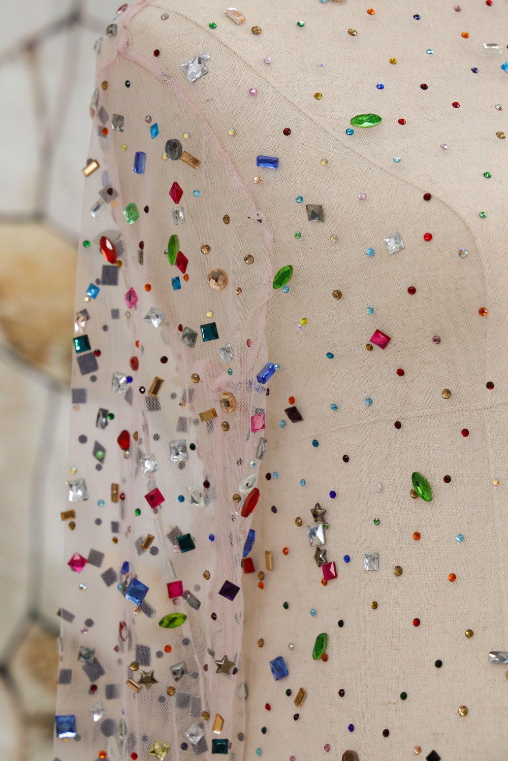 Kate Perles Broderie Maille Longue Robe de Grossesse pour Séance Photo - Kate Backdrop FR