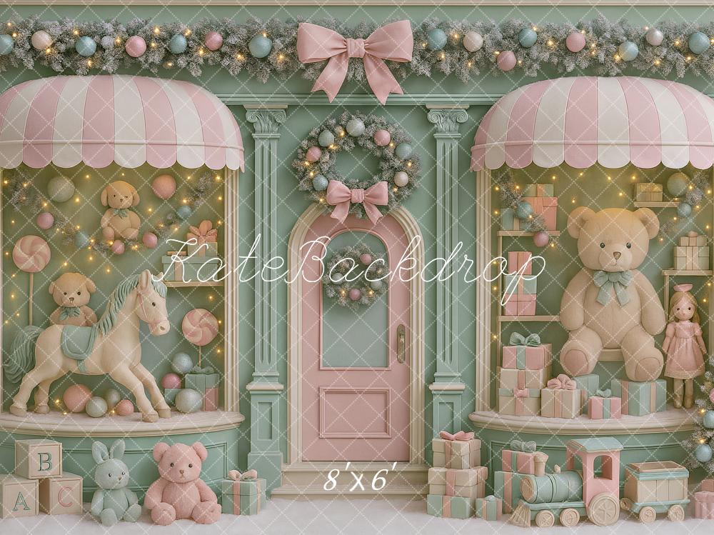 Kate Noël Vitrine Jouets Pastel Toile de fond conçue par Ashley Paul