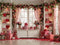 Kate Saint Valentin Fleurs Fenêtre Cadeaux Toile de fond en Laine conçue par Emetselch