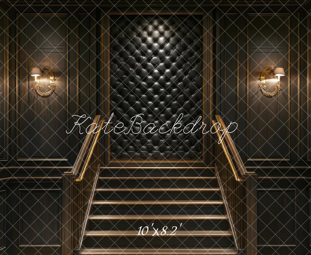 Kate Escalier Mur Matelassé Lumières Toile de fond conçue par Mini MakeBelieve