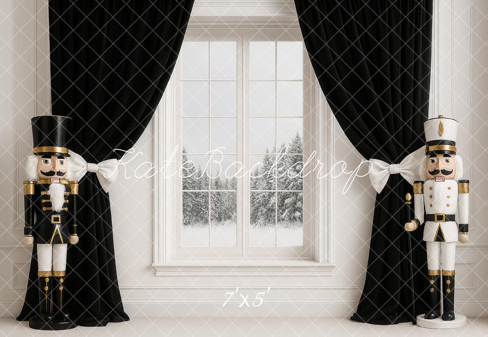 Kate Noël Casse-Noisette Rideaux Noir Toile de fond conçue par Ashley Paul - Kate Backdrop FR