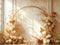 Kate Bohème Arche Fleurs Beige Lumière Toile de fond conçue par Emetselch