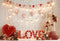 Kate La Saint Valentin LOVE Mur Brique Toile de fond conçue par Emetselch
