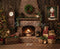 Kate Noël Cheminée Briques Cadeaux Toile de fond en Laine conçue par Emetselch - Kate Backdrop FR
