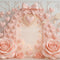 Kate La Saint Valentin Roses Nœuds Cœurs Toile de fond conçue par Mini MakeBelieve